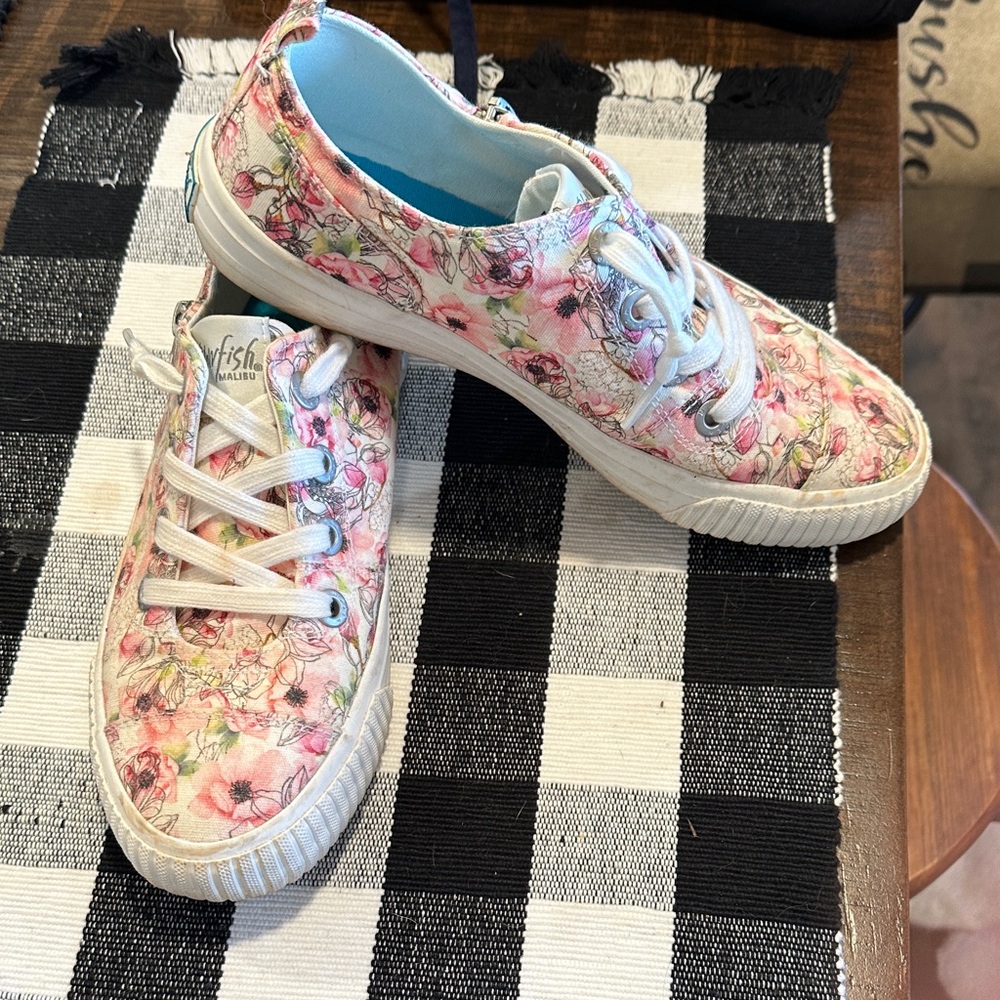 Blowfish Floral Pink and White Sneakers